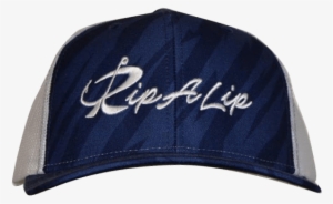 Navy Streak W/white Mesh Back Rip A Lip Cap - Baseball Cap