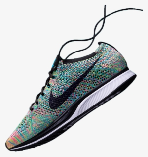 Nike Flyknit Racer - Sneakers - Green/black-blue/pink
