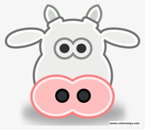 Colorear Vaca - Png Cartoon Cow Head
