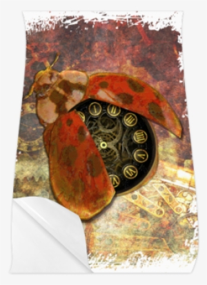 Steampunk Ladybug Poster 11*17 - Steampunk Ladybug Shower Curtain