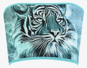 Watercolor Tiger Bandeau Top - Watercolor Painting