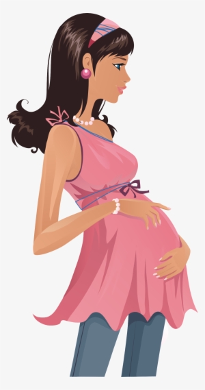 Teenage Woman Test Transprent Png Free Download - Teenage Pregnancy Drawing Clipart