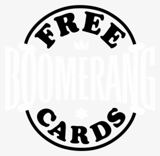 Boomerang 04 Logo Black And White - Boomerang Cards Logo