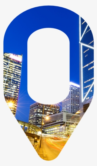 Urban Intel Logo Acting As A Window To A City Scape - Architecture