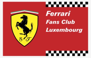Ferrari Fans Club Luxembourg Logo Transparent Vector - La Bandera De Ferrari