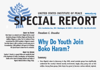 Why Do Youth Join Boko Haram - Report About Natural Disasters