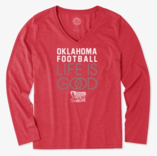 Women's Oklahoma Sooners Infinity Football Long Sleeve - University Of Oklahoma Women's Shirt