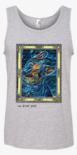 German Shepherd • Starry Night - Men's Tank Tops Death Metal