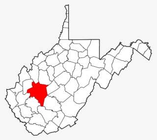 Map Of West Virginia Highlighting Kanawha County - County Wv