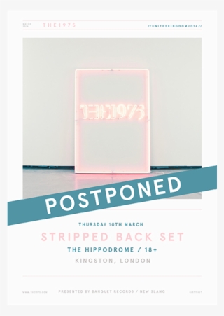The 1975 Thursday 10th March At New Slang, - Graphic Design
