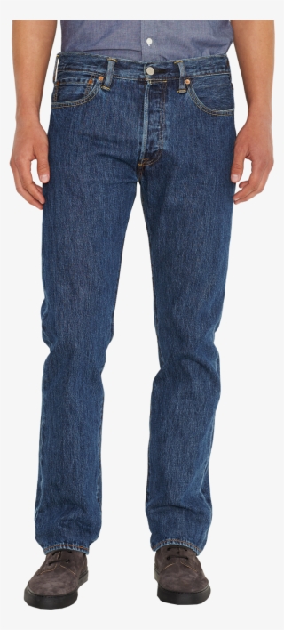 Levi's 501 Jeans Stonewash Mittelblau Frontansicht