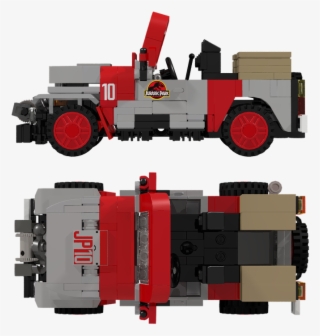 1 / - Jurassic Park Jeep Lego Custom