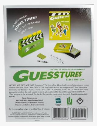 Guesstures Back Ptl - Guesstures Bible Edition Game
