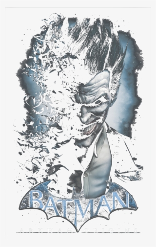 Arkham Joker Men's Slim Fit T-shirt - O2 Batman Harley Quinn Batgirl Joker Comic Art Design