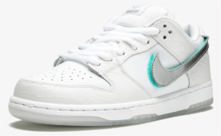 "white" Nike Sb Dunk Low Pro Og Qs X Diamond Supply - Sneakers