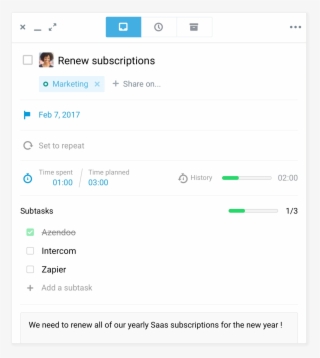 Azendoo Time Tracking Concepts - Internet
