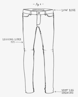 American Eagle Outfitters Aeo Denim Done Right Jegging - Drawing
