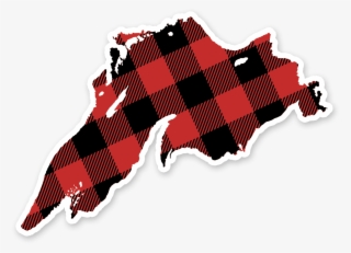 Plaid Lake Superior Sticker - Great Lakes