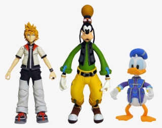 Roxas, Goofy & Donald Duck 7” Action Figure 3-pack - Action Figure Kingdom Hearts