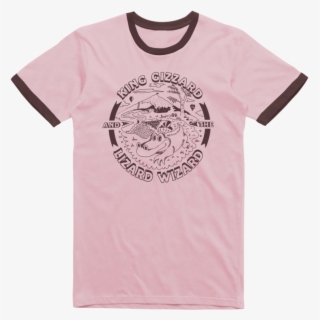 Gator / Pink Ringer T-shirt - 70's Tshirt