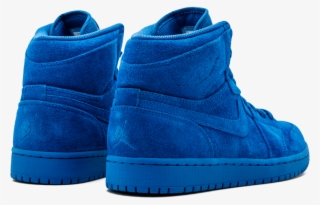 Air Jordan - Blue Suede Shoes Transparent