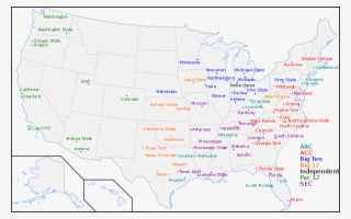 A Map Of Every University In The Aq Conferences In