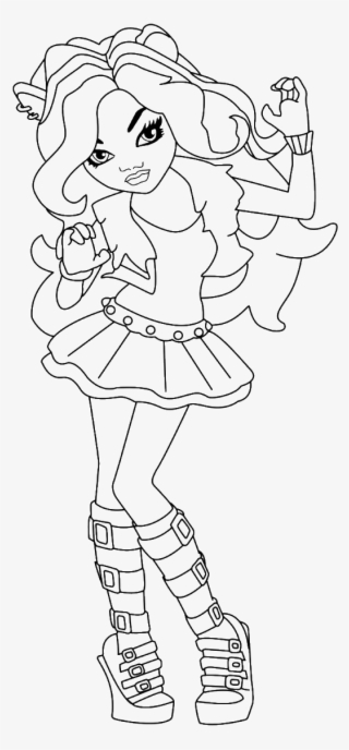 Clip Art Freeuse Library Clawdeen Wolf Sad Faced - Monster High Värvipilt