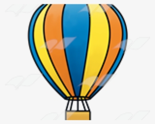 Hot Air Balloon Orange And Blue