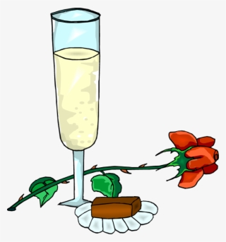 365 Days Of Fun In Marriage - Wine And Chocolate Clipart