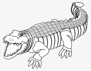 Png Crocodile Black And - Crocodile Black And White Png