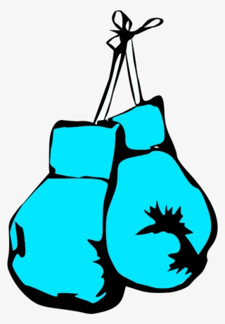 Blue Boxing Gloves Clipart - Hanging Boxing Gloves T-shirt