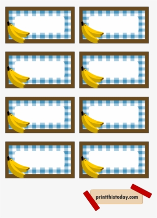 Jar Labels Featuring Bananas - Label