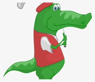 Golf Clipart Public Domain - การ์ตูน จระเข้ Png