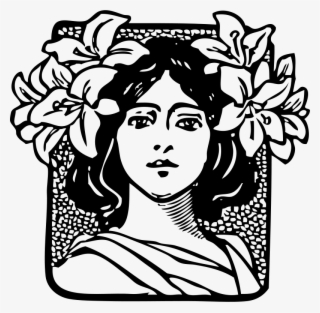 Free Flowers In Her Hair - Ex Libris Art Nouveau