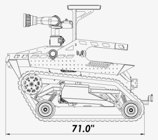 Thermite Robotic Firefighter Fire Fighter Robot Industrial - Fire Fighting Robot Drawing