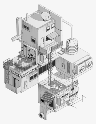 Png Black And White Stock House Ubisafe Unbuilt Material - Surrealism