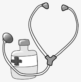 Red, Black, Outline, Cross, Drawing, Doctor, Nurse - Stethoscope Clipart Gif