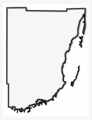 A Map Of Miami Dade With A Black Outline, Drop Shadow,