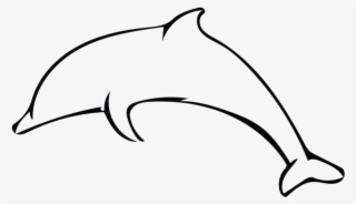 Banner Simple Dolphin Outline Animalcarecollege Info - Dolphin Outline Black And White