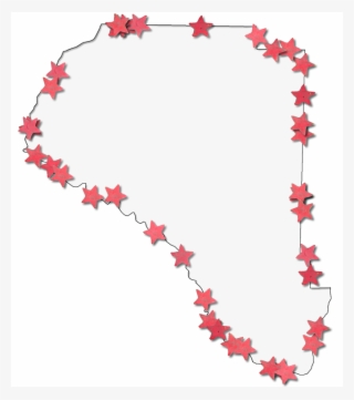 A Map Of Taylor With A Thin Black Outline, Inner Drop