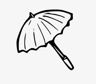 Umbrella Outline Black White Line Art Coloring Book - Line Art Of Umbrella