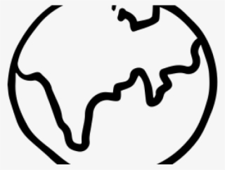 Drawn Earth Globe Icon - Earth Black And White .png