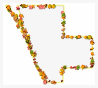 A Yellow And Orange Outline Map Of Sarasota With Fall - Floral Design