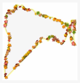 A Yellow And Orange Outline Map Of Nassau With Fall - Illustration