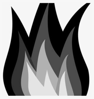 Flame Clipart Black And White Fire Flames Burn Free - Black And White Fire Clip Art