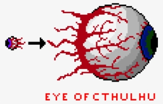 Direct Image Link - Terraria Eye Of Cthulhu Pixel Art