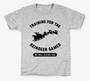 Training For The Reindeer Games Kids T-shirt - All My Friends Are Dead Parody