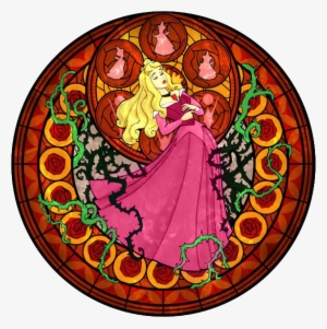 Disney-prinzessin Hintergrund Entitled Aurora Stained - Kingdom Hearts Glass Art