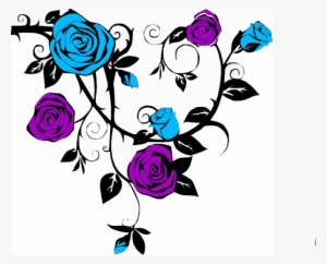 Illustration Of Two Purple Roses On A White Background - Happy Wedding Anniversary Aunt And Uncle