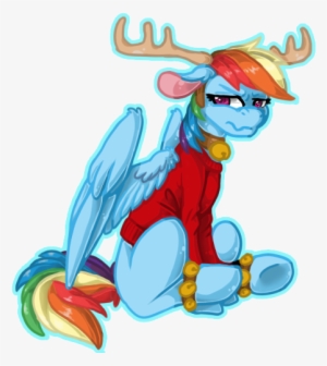 Ahmonaeatchu123, Bells, Clothes, Rainbow Dash, Reindeer - Rainbow Dash